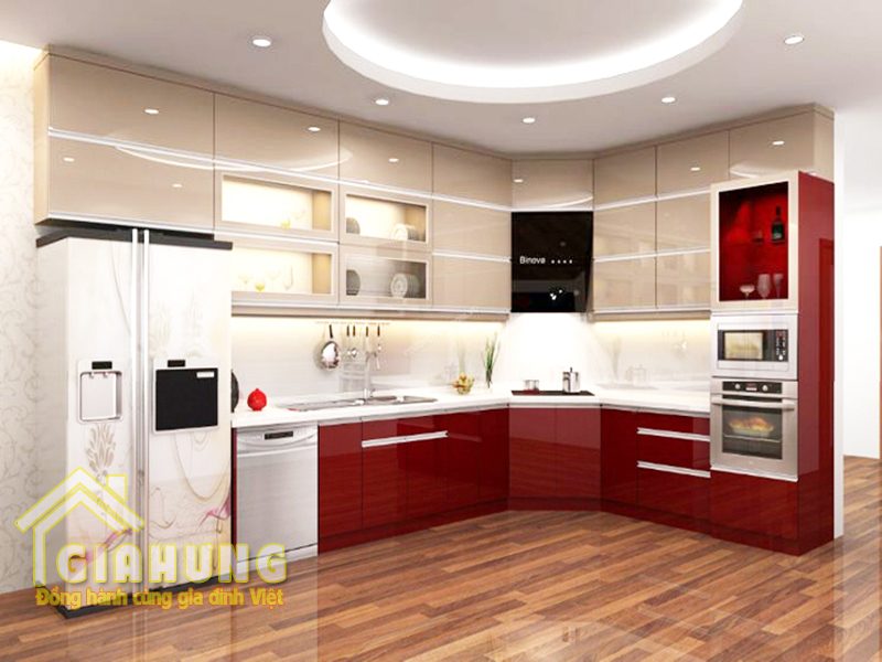 Tủ bếp Acrylic 02 với thiết kế sang trọng và hiện đại